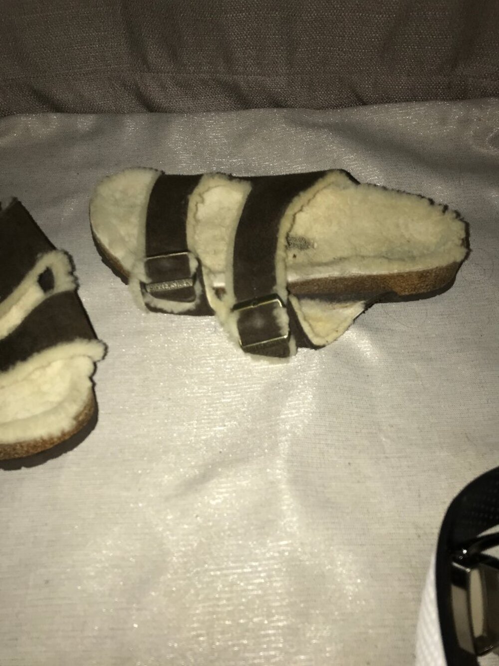 Birkenstock Arizona Shearling Suede Sandals Brown Women's 11 / EU 42 - Picture 16 of 16